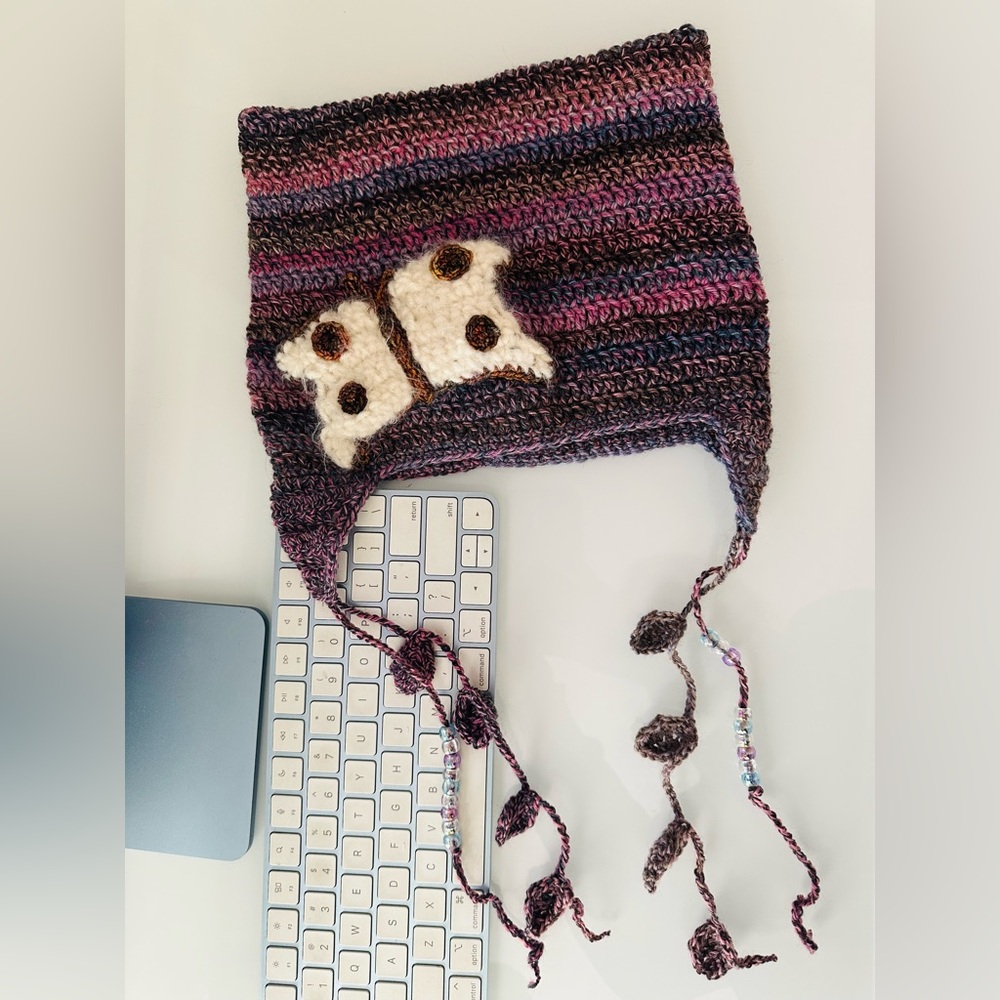 Crochet moth hat
